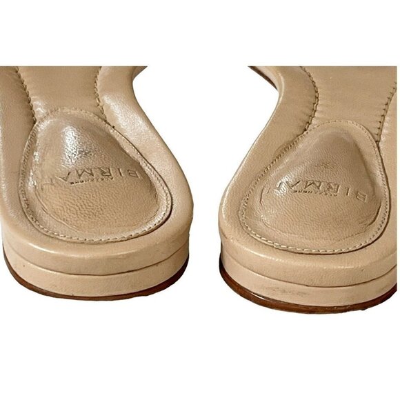 ALEXANDRE BIRMAN Women's Sz 35.5 Vicky Knotted Leather Slide Flat Sandals Sand - Picture 5 of 10